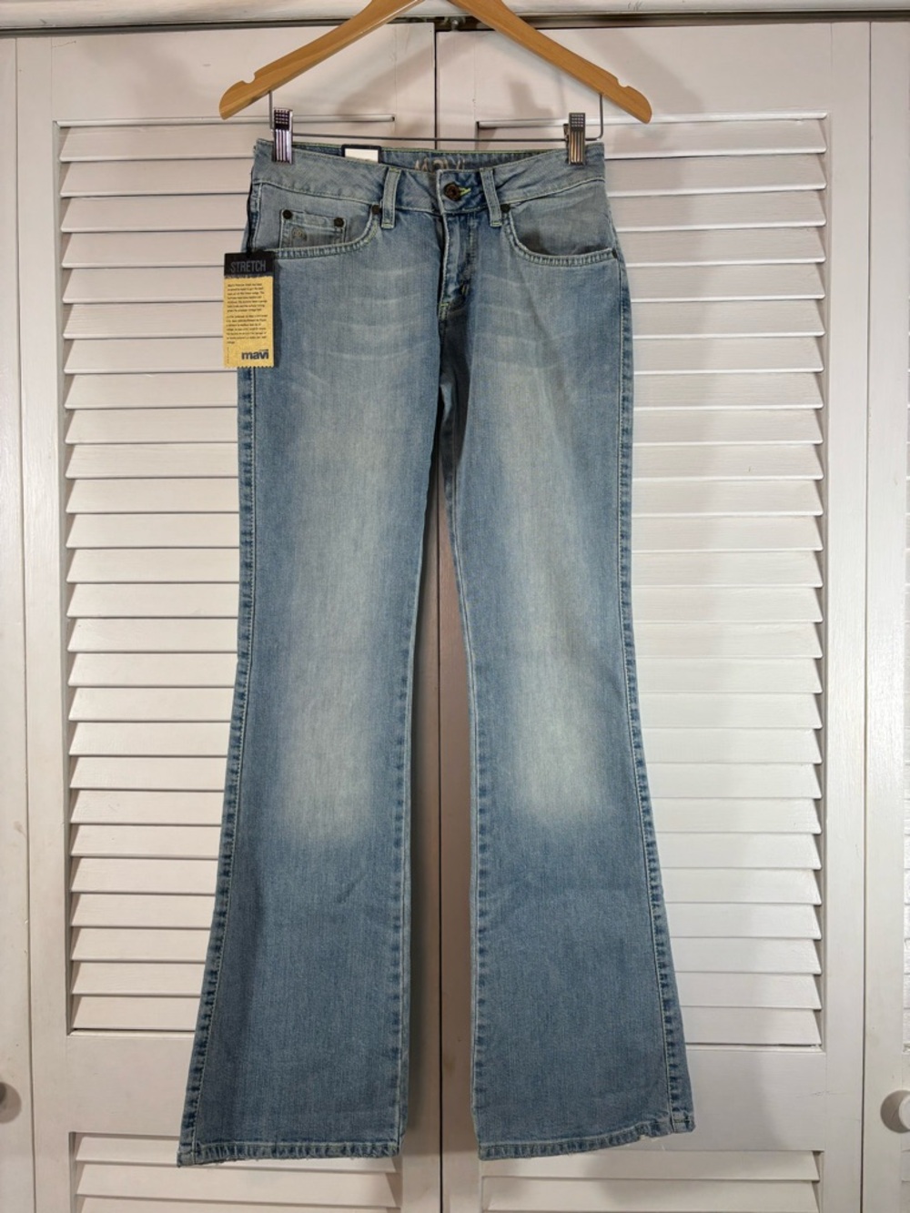 Mavi Mindy Low Rise Flare Jeans Womens 24x32 Light Wash Y2K New
